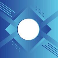 Creative Blue Square Shape with white circle in center. Blue Abstract background for presentation, printing, business cards, banner vector