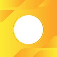 Modern Yellow Abstract background white circle in center. Circle Template Design creative geometric wallpaper vector