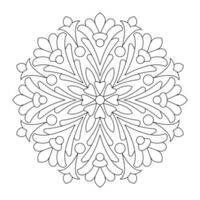 drawing for coloring book. Geometric floral pattern. file vector