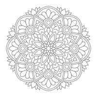 Vintage style mandala design for designing template coloring book page. file vector