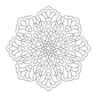 Radial network pattern design for tattoo mandala coloring book page. file vector