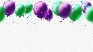 realistic rubber balloon invitation element card, background, web and banner holiday vector
