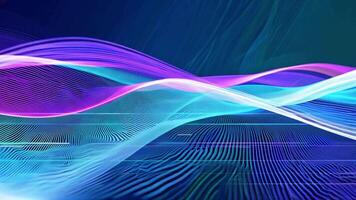 Abstract colorful futuristic wave lines animation background video