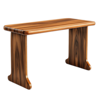 Wooden Bench with a Transparent Background, Perfect for Home Decor and Adding a Touch of Elegance png