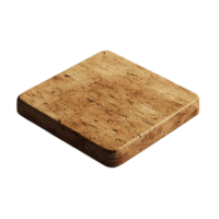 Wooden Square Platform with Transparent Background for Product Display and Mockups png