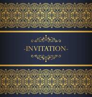 luxury invitation background style ornamental pattern vector