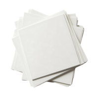 Stack of Blank White Paper Sheets with a Transparent Background - Perfect for Mockups and Designs png