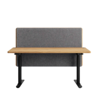 Modern Standing Desk with Privacy Screen, a Transparent Background for a Serene Workspace png