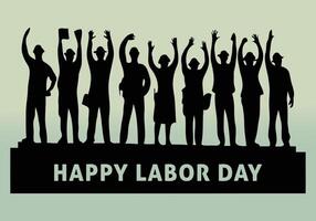 Illustration of Happy Labor Day Celebration with Diverse Workers and Tools in Flat Design and Artwork vector
