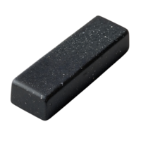 Black Rectangular Object with a Speckled Texture on a Transparent Background png