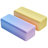 dois 3d rendido blocos com uma transparente fundo png