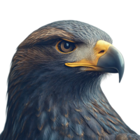 Golden Eagle Portrait with Transparent Background, Sharp Focus on Eye and Feathers png
