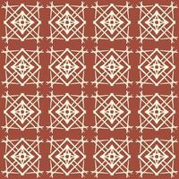 Ikat Brown ethnic seamless pattern Embroidery style Ikat cream design on a brown background repeated endlessly vector