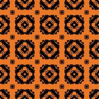 Halloween seamless pattern vintage retro style Black and orange Halloween inspired pattern endlessly repeating vector