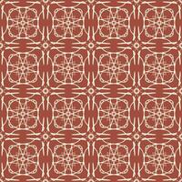 Ikat Brown ethnic seamless pattern Embroidery style Brown background with a repeating ikat cream motif vector