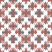 Ikat Green Red Brown ethnic seamless pattern Embroidery style vector