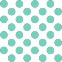 A fresh and modern pattern of minty green polka dots on a bright white background. vector
