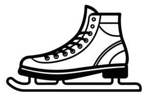 ice skates isolated on white background vector