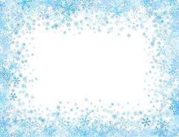 Frame with small snowflakes vector