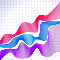 Infographic chart with blended graphs vector