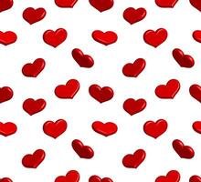 Valentine seamless pattern with shiny hearts vector