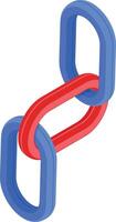 Interlocked Chain Links vector