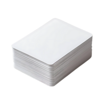A Stack of Blank White Cards with a Transparent Background png