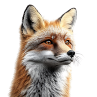 Red Fox with Transparent Background, A Majestic Look with Intricate Details png