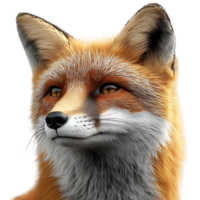 A Curious Red Fox with a Transparent Background, Gazing Intently at Something in the Distance png