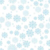 Seamless snowflake pattern for festive Christmas winter design. A seamless pattern of blue snowflakes on white background, on a new year themed background. Winter is coming. vector