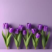 Make Mom feel loved and appreciated with a vibrant illustration of tulip flowers and plenty of space for your warm message. photo