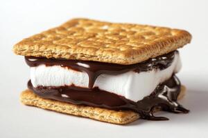Smores on a white background photo