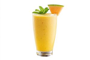 A fresh melon smoothie in a glass photo