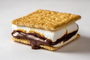 Smores on a white background photo