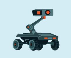 A cartoon of a vehicle with a camera on the top vector