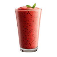 Refreshing Strawberry Smoothie with a Transparent Background, Ideal for Summer png