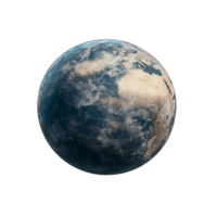 A Dusty Blue Planet with a Transparent Background, an Imaginary World of Earth with an Atmospheric Haze, a Glowing Orb with a Clear Background, A Celestial Body with a Transparent Background. png