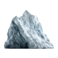 Isolated 3D Model of a Glacial Iceberg with a Transparent Background png