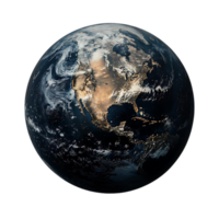Earth's Atmosphere, A Breathtaking View of North America with Transparent Background png