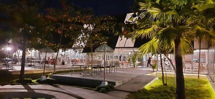 Beautiful view of The Danau Resort and Villa or Bebek Tepi Sawah famous Restaurant cabang Ubud Bali in Makassar - Gowa. South Sulawesi, Indonesia - August 7 2024 photo