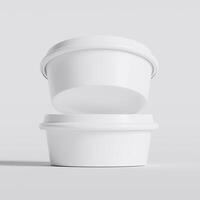 Packaging for take away container for fast food or snacks isolated on background. 3d rendering illustration photo