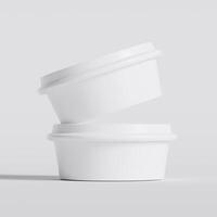 Packaging for take away container for fast food or snacks isolated on background. 3d rendering illustration photo