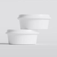 Packaging for take away container for fast food or snacks isolated on background. 3d rendering illustration photo
