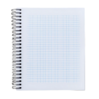 Blank Grid Notebook with Transparent Background, Perfect for Taking Notes and Brainstorming Ideas png