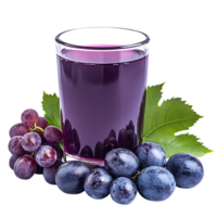 Refreshing Grape Juice with a Transparent Background, A Delicious Drink for Summer png
