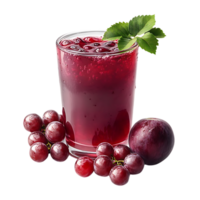 Refreshing Grape Juice with a Transparent Background png