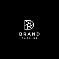 Camera Shutter Form Letter D Logo Design. Initial Letter D With Camera Shutter Motif Logo Design. vector