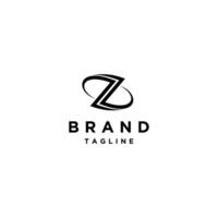 Simple Spinning Letter Z Lines Logo Design. Initial Letter Z With Inward Curved Line Logo Design. vector