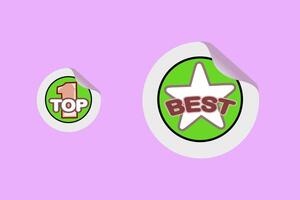 Circular Emblem with Star or Number One in Middle vector