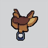 Pixel art illustration Horse Saddle. Pixelated Saddle. Cowboy Horse Saddle pixelated for the pixel art game and icon for website and game. old school retro. vector
